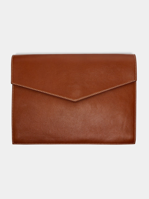 Métier - Leather Double Document Folio - Brown - ABASK - 