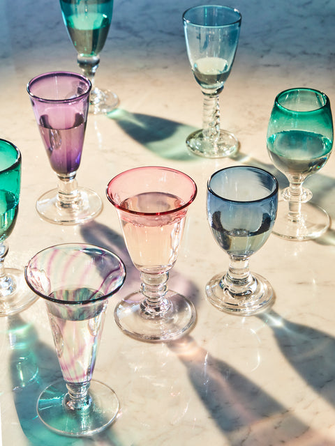 Antique and Vintage - 20th-Century Anthony Stern Hand-Blown Wine Glasses (Set of 10) -  - ABASK