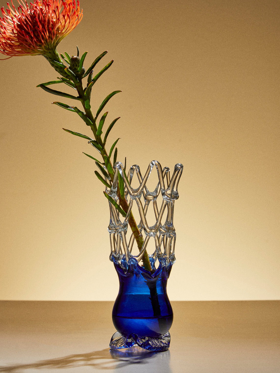 Antique and Vintage - Mid-Century Glass Vase - Clear - ABASK