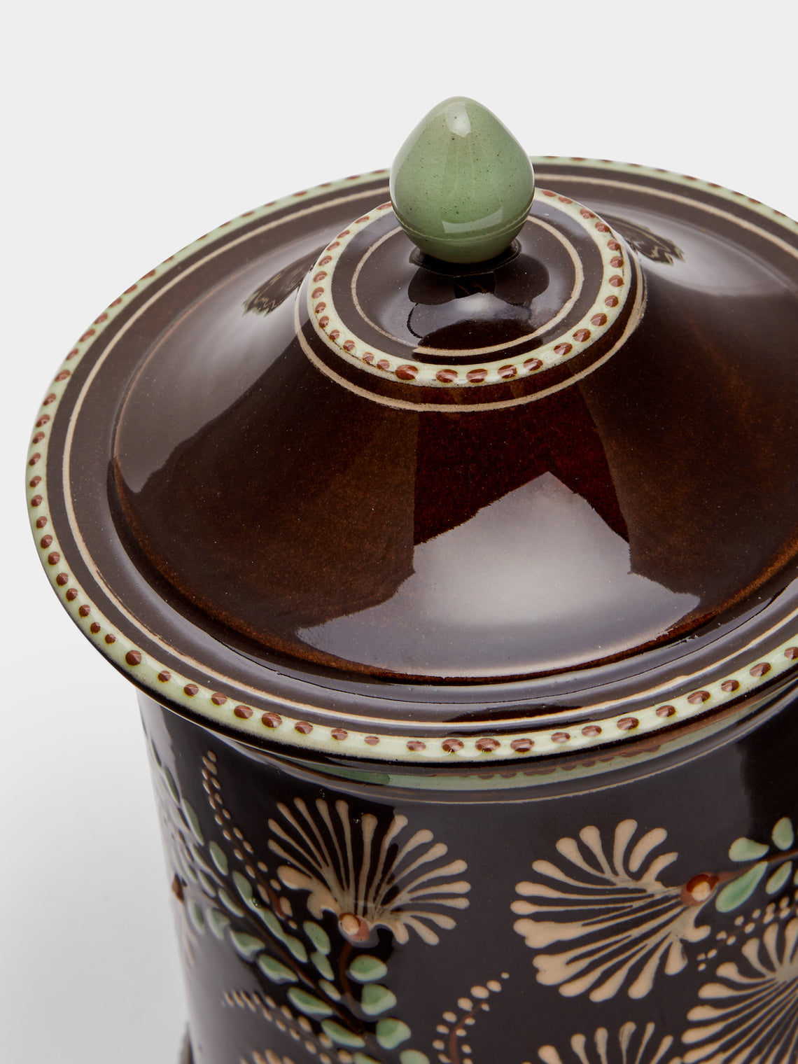 Poterie d’Évires - Flowers Hand-Painted Ceramic Small Jar -  - ABASK