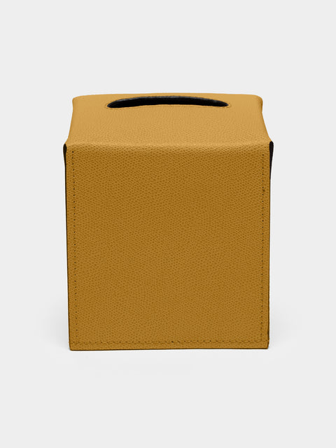 Giobagnara - Ready Leather Tissue Box - Yellow - ABASK - 