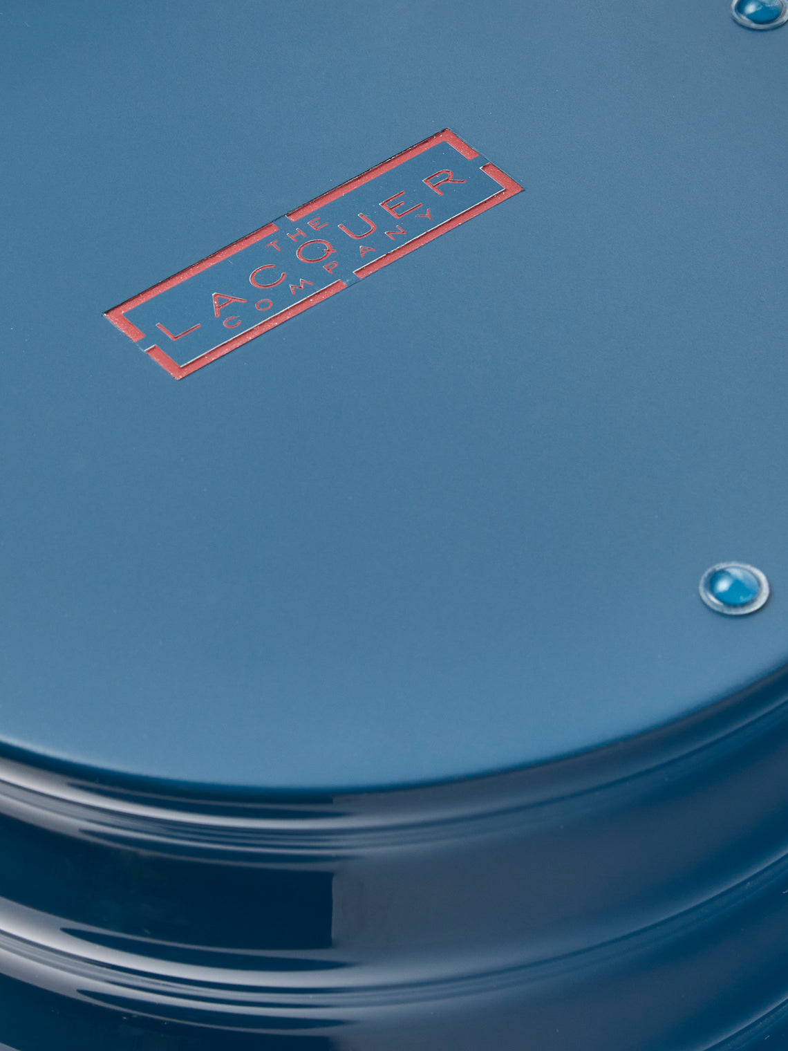 The Lacquer Company - Wiggle Lacquered Ice Bucket - Navy - ABASK