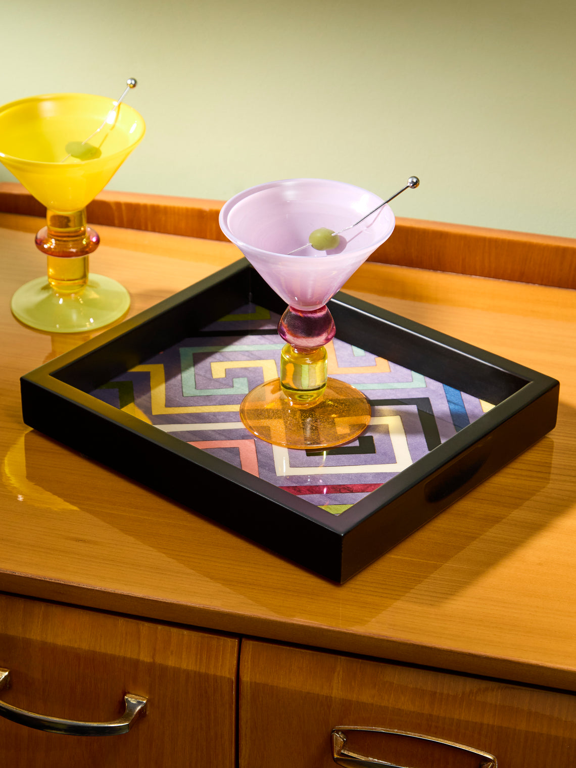 Biagio Barile - Labyrinth Wood Inlay Small Tray -  - ABASK