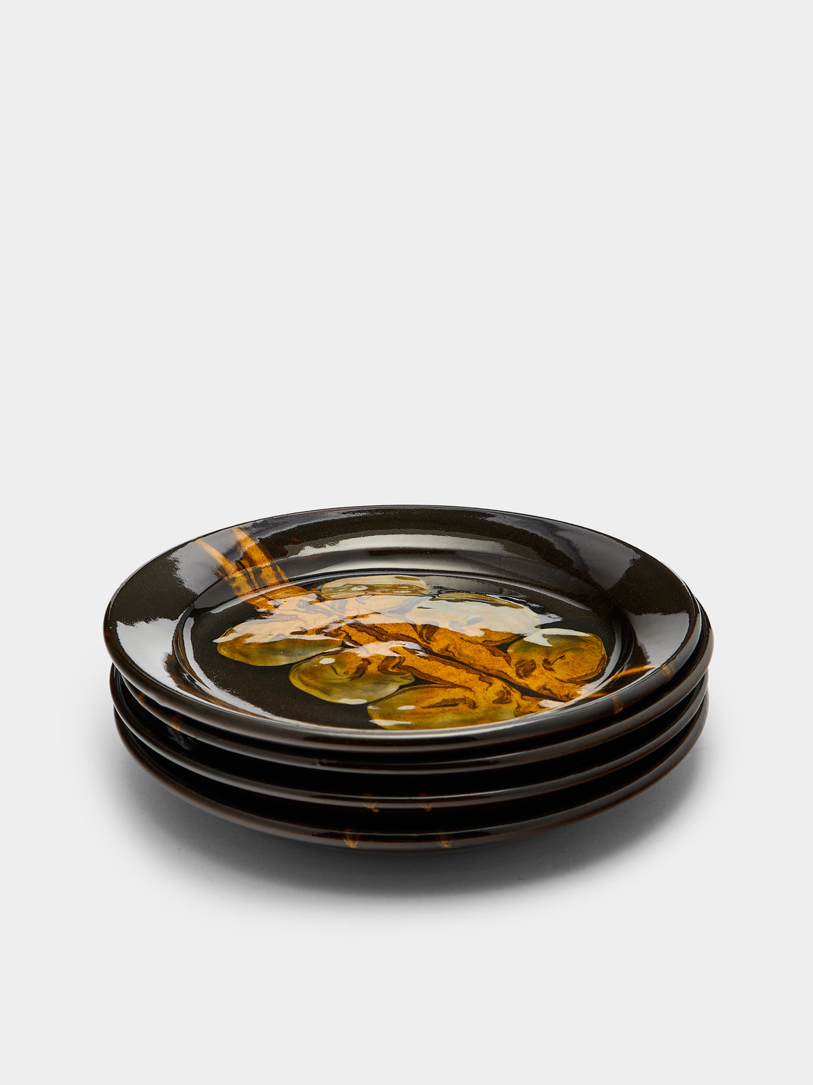 Mike Parry - Slipware Side Plates (Set of 4) -  - ABASK
