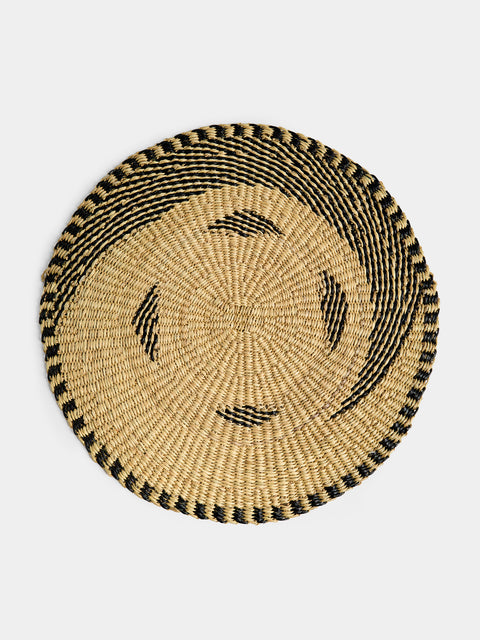 Baba Tree - Handwoven Elephant Glass Placemats (Set of 4) - Natural - ABASK - 