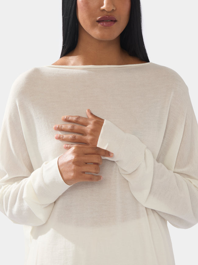 Women's Chunky Cashmere Boat-Neck Sweater | One Size