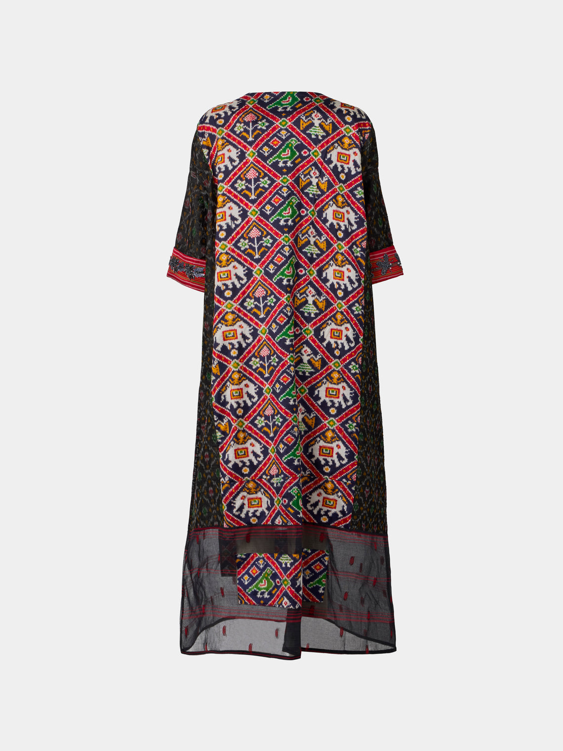 Nazzy Beglari - Women's Hand-Loomed Ikat Silk Robe | One Size - Multiple - ABASK
