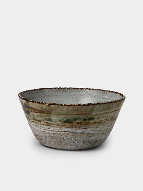 Antique and Vintage - 1950s Robert Thiry Ceramic Bowl - Gray - ABASK - 