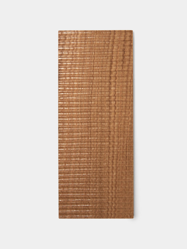 Mori Kougei - Tsuki-Jiri Oak Sushi Plate (12in/30cm) - Brown - ABASK - 