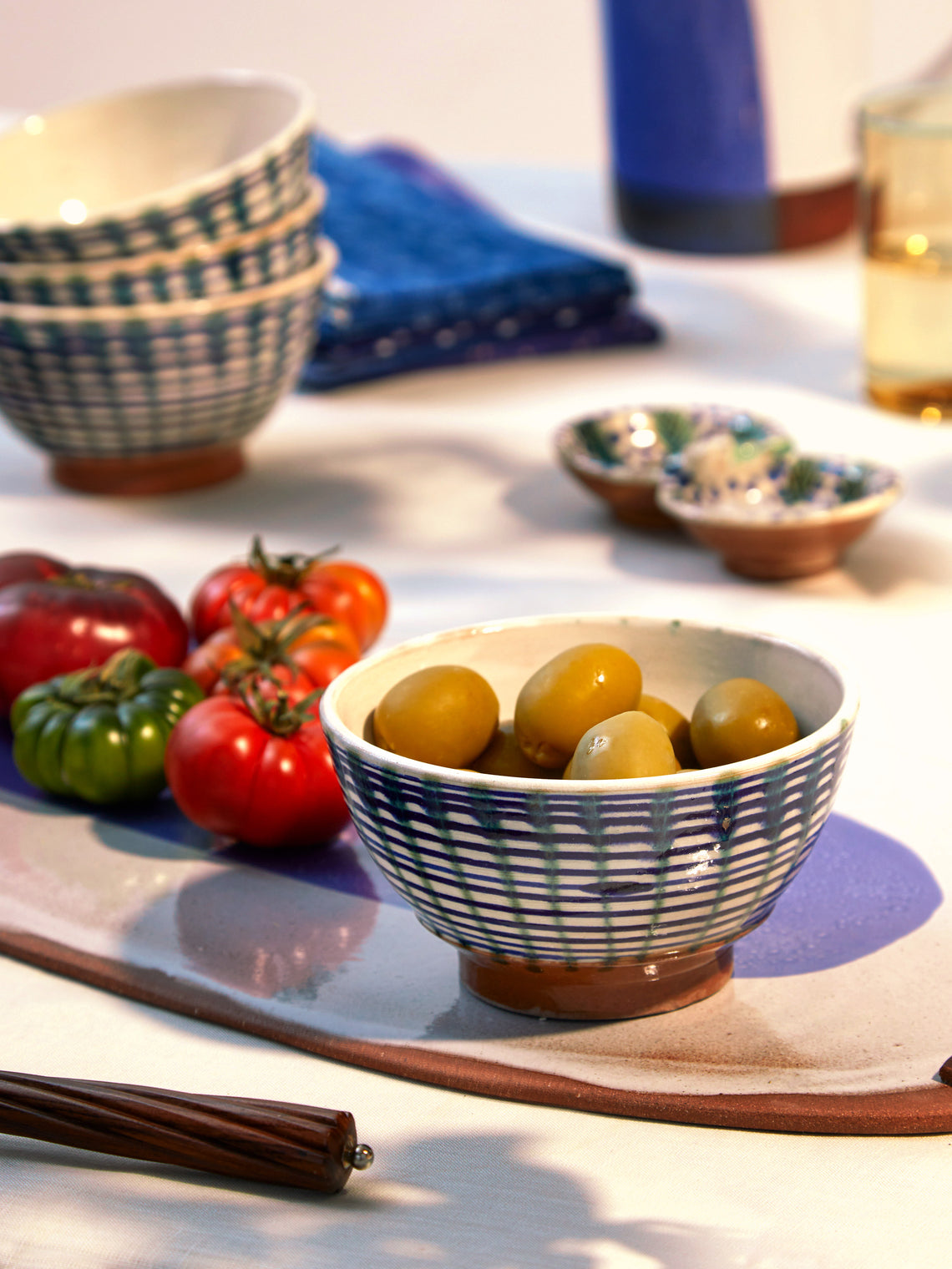 Anut Cairo - Trellis Hand-Painted Ceramic Bowls (Set of 4) -  - ABASK