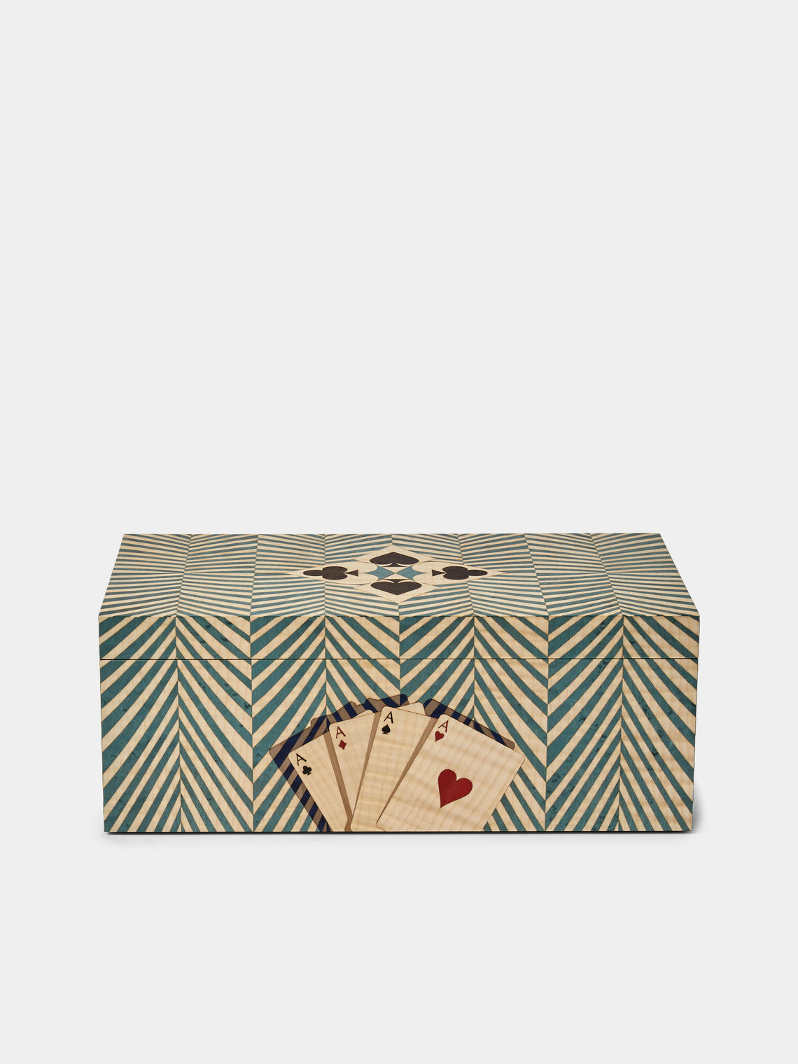 Alexandra Llewellyn - Turquoise Wood Playing Cards Set - Blue - ABASK