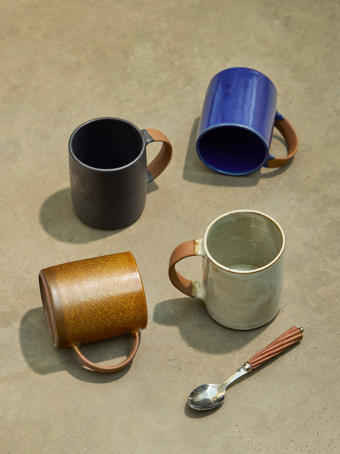 Shin Kibok - Ceramic Round Mugs (Set of 4) - Multiple - ABASK