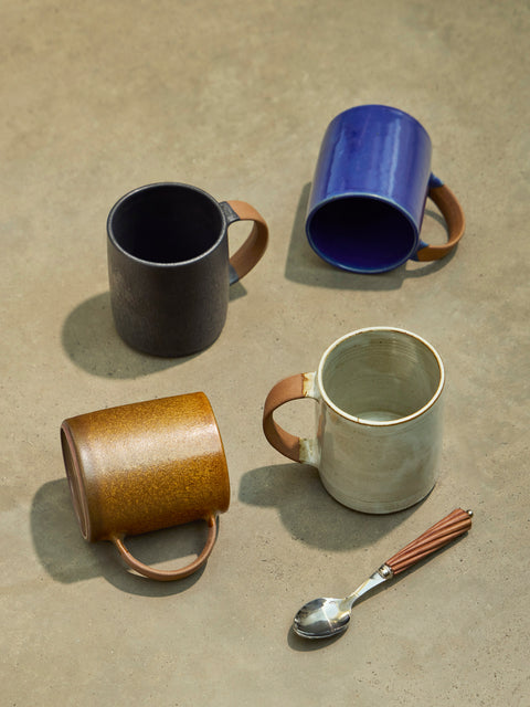 Shin Kibok - Ceramic Round Mugs (Set of 4) - Multiple - ABASK