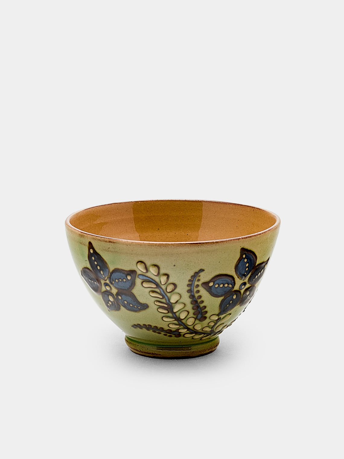 Poterie d’Évires - Flowers Hand-Painted Ceramic Petit Bowls (Set of 6) - Green - ABASK