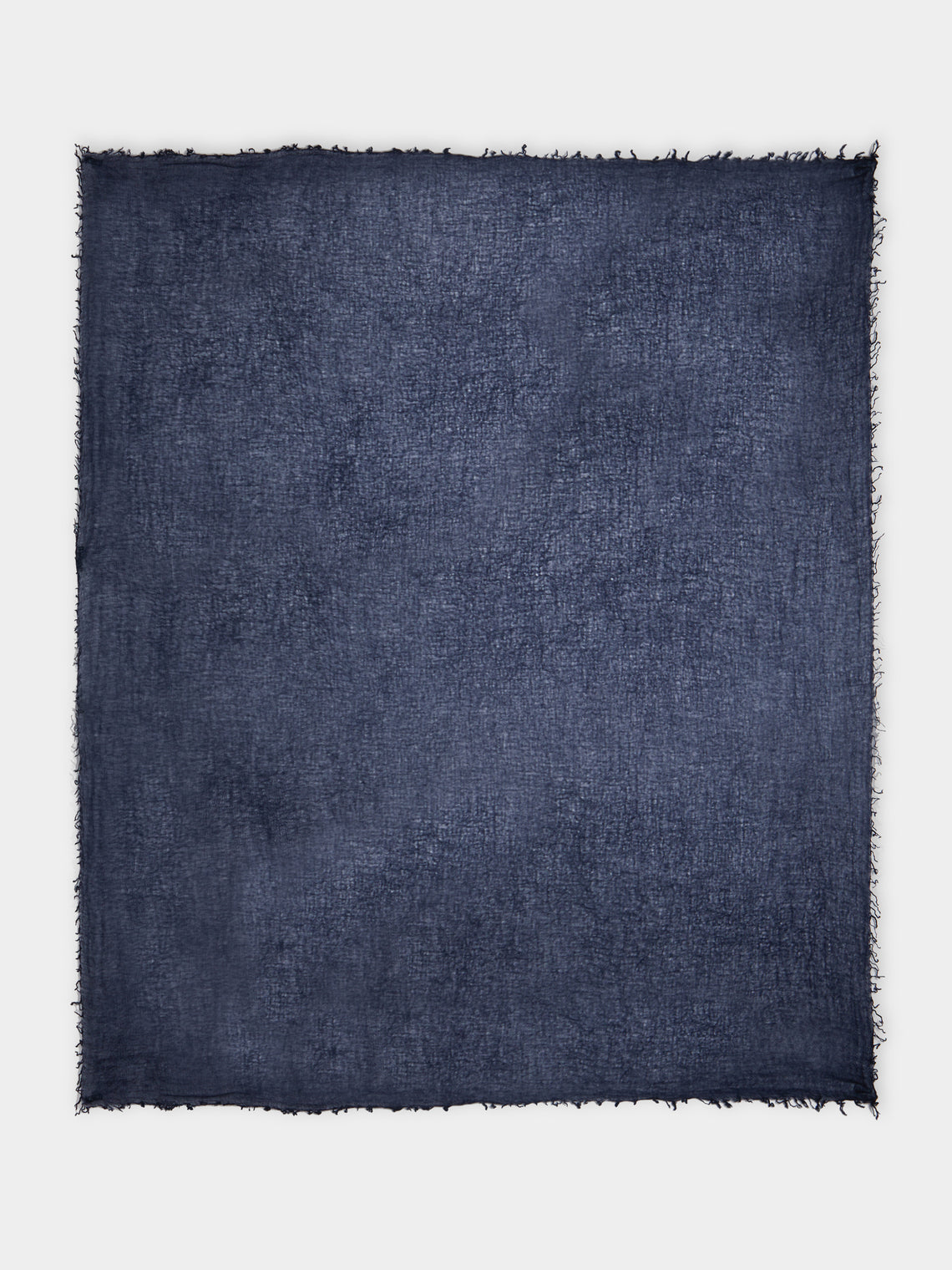 Frenckenberger - Men's Woven Cashmere Medium Scarf - Navy - ABASK