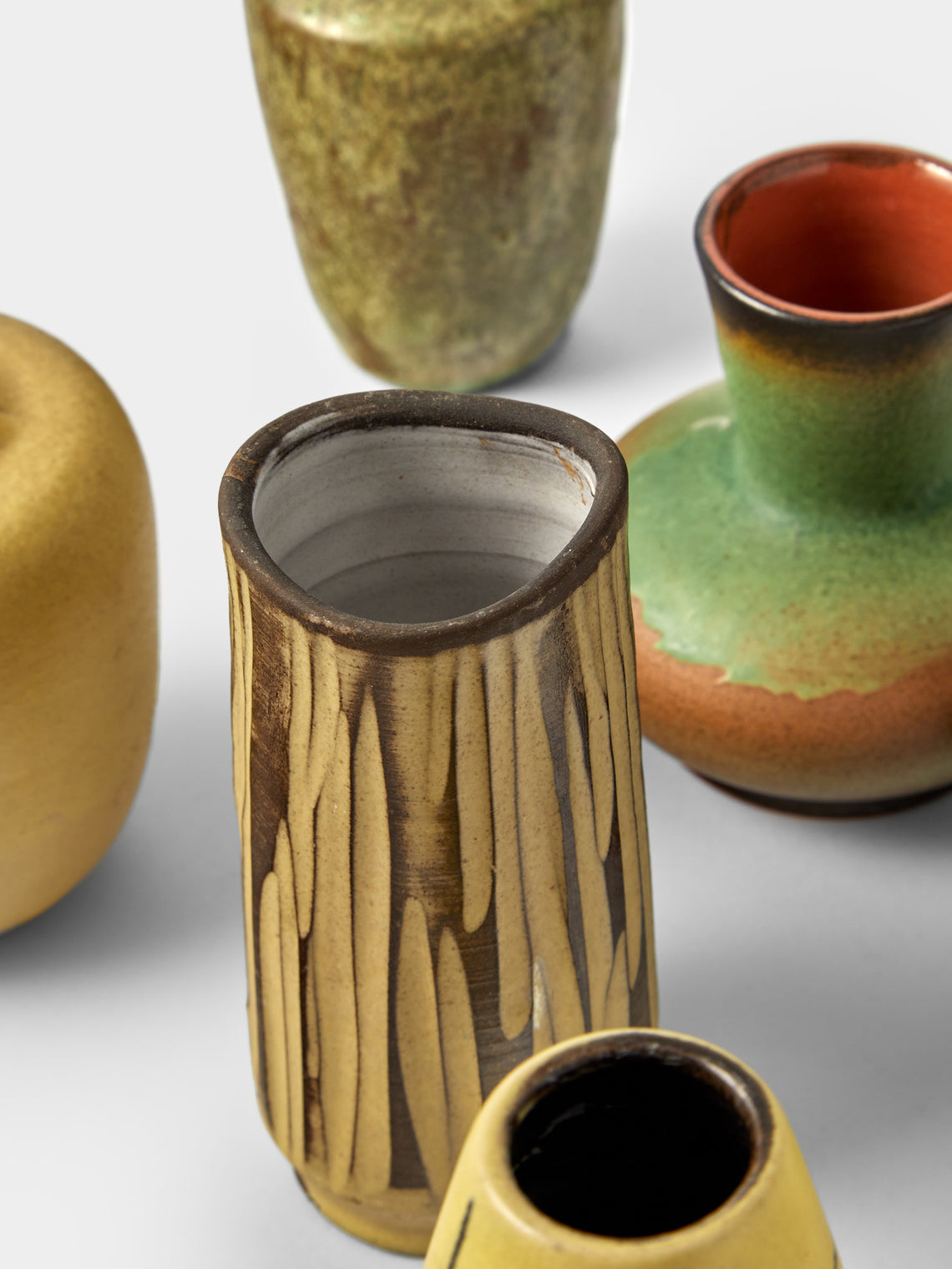 Antique and Vintage - Mid-Century Ceramic Bud Vases (Set of 7) - Multiple - ABASK