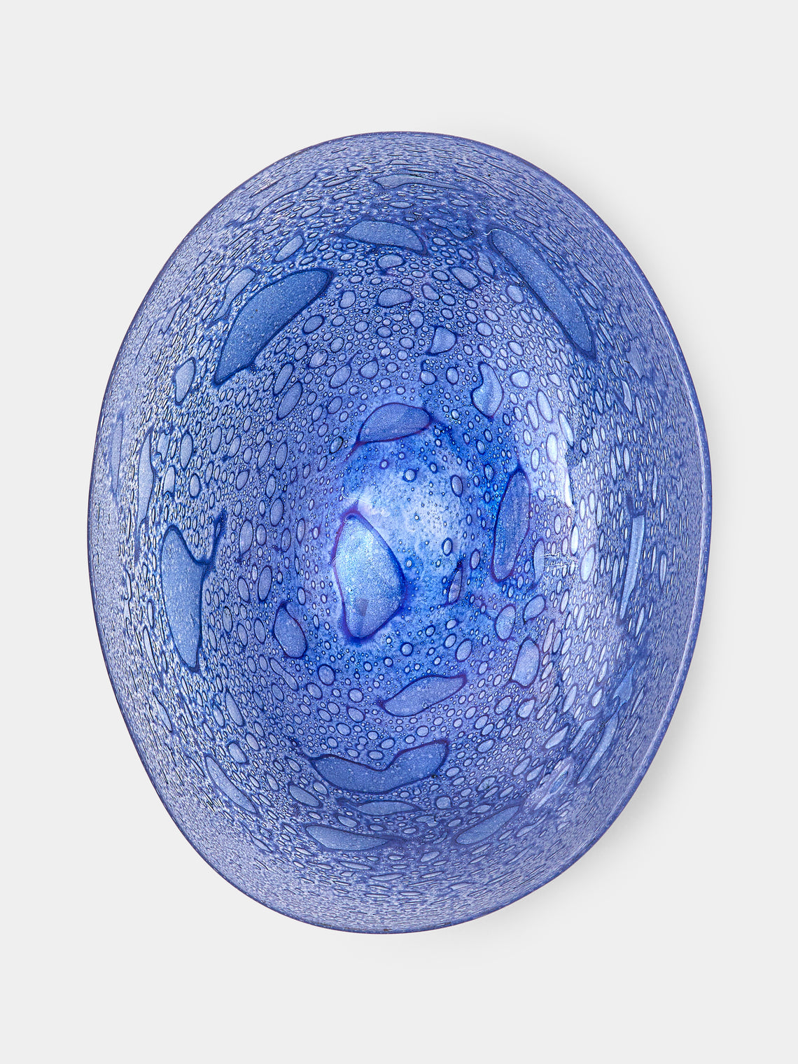 Antique and Vintage - 1960s Ercole Barovier Murano Glass Bowl - Blue - ABASK
