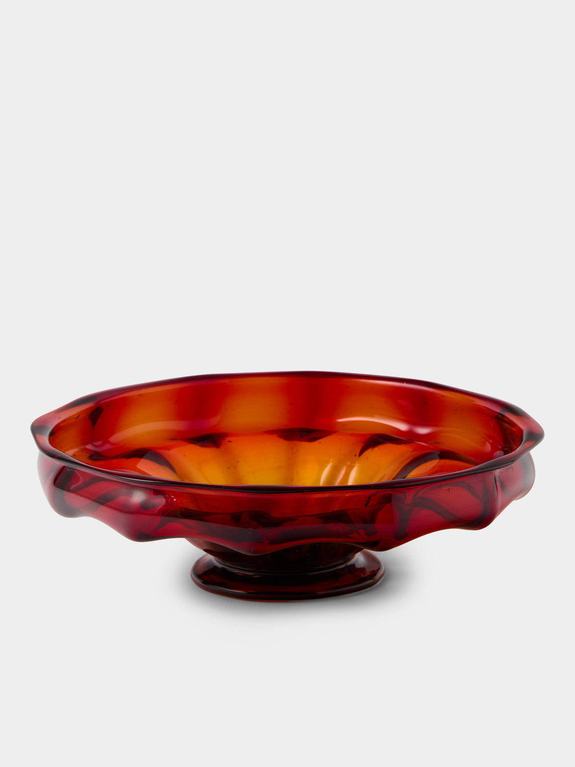 Antique and Vintage - 1920 Cappellini Glass Bowl - Orange - ABASK - 