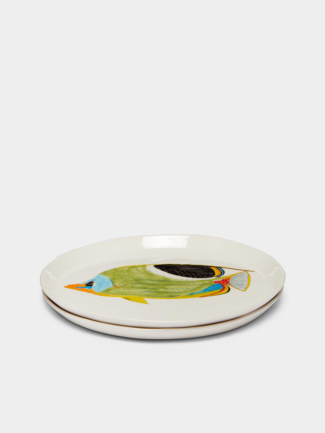 Casa Adams - Fish Hand-Painted Porcelain Dinner Plates (Set of 2) -  - ABASK