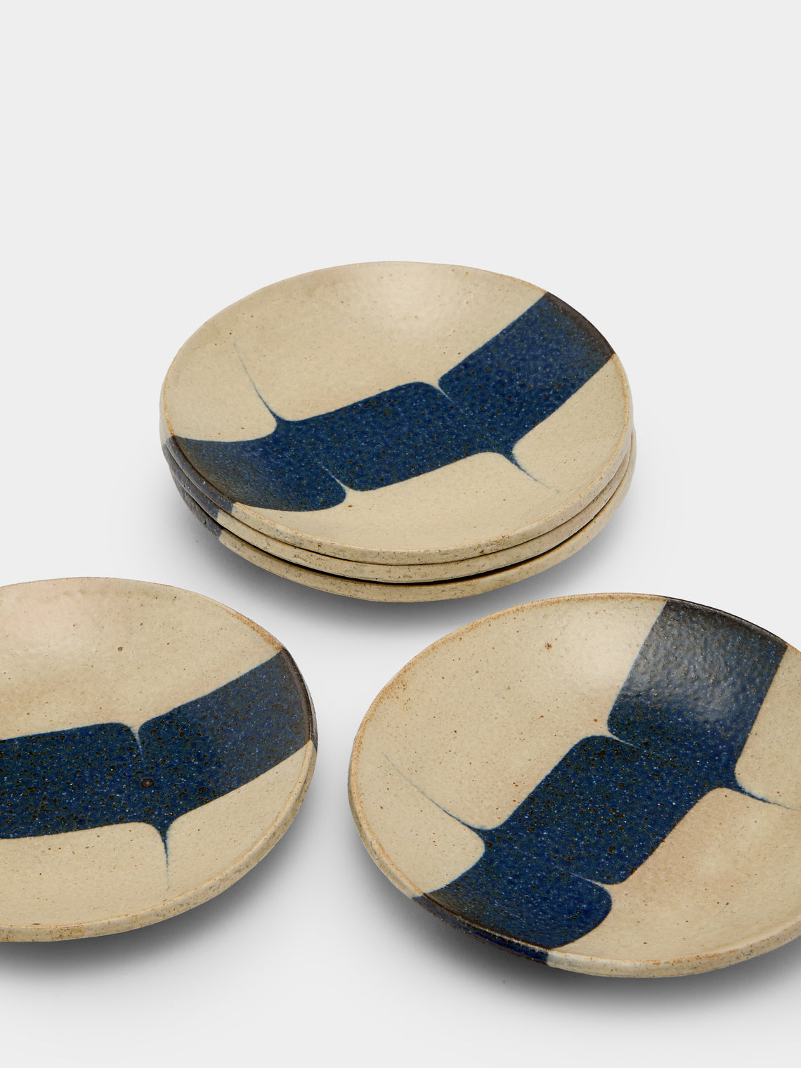 Makidani-gama - No. 2 Nerikomi Ceramic Plates – 6in/15cm (Set of 5) - Multiple - ABASK