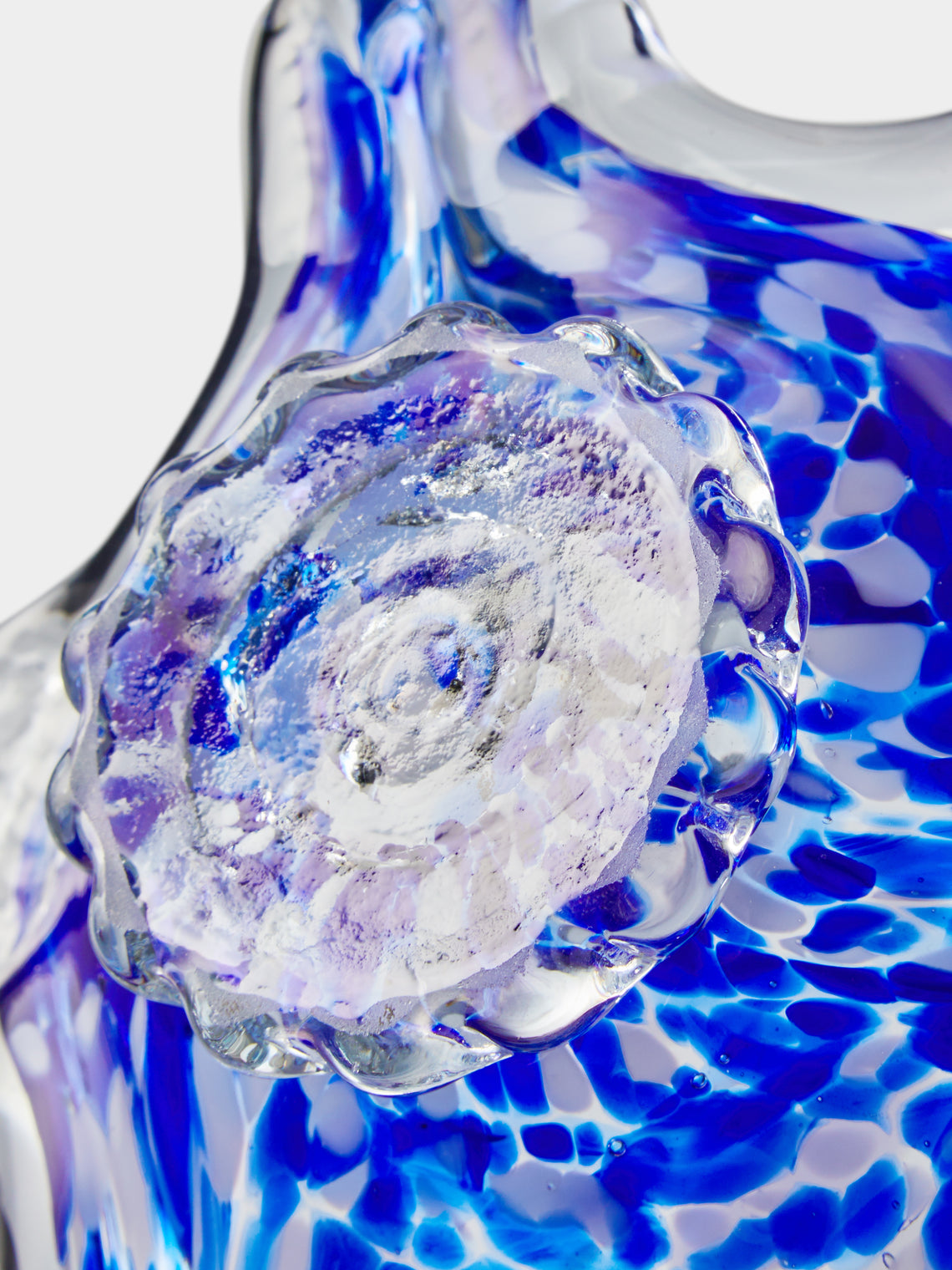 Antique and Vintage - Mid-Century Czech Glass Ashtray - Blue - ABASK