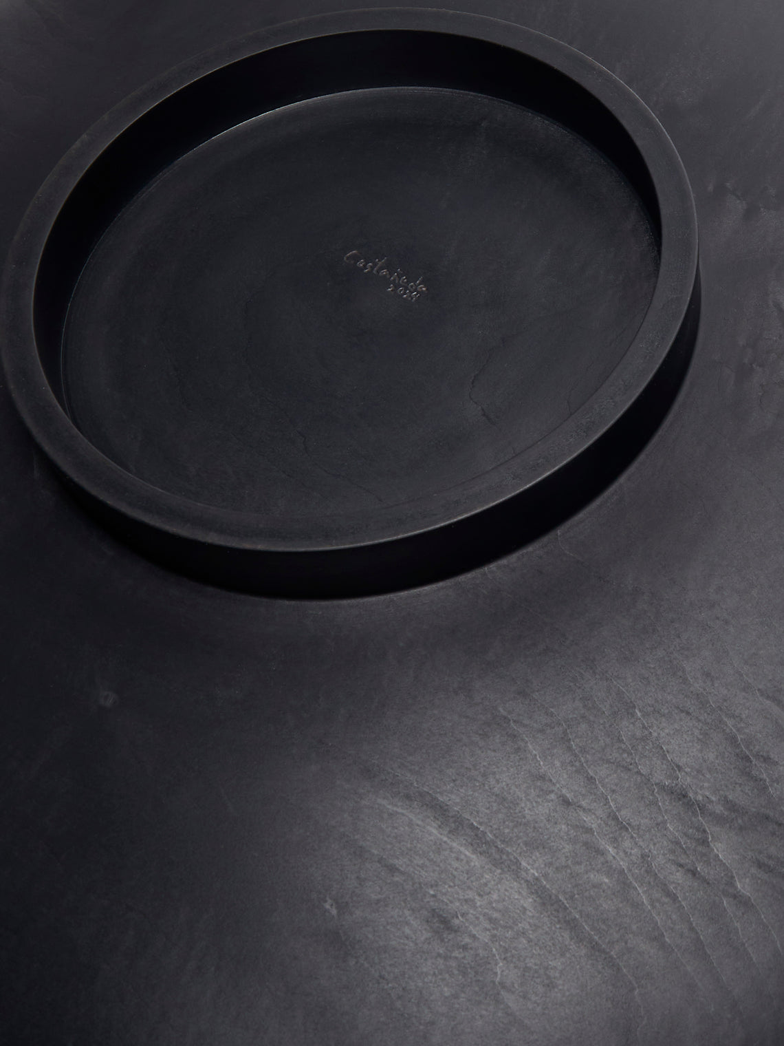 Abigail Castaneda - Wood Stitched Bowl on Plinth - Black - ABASK