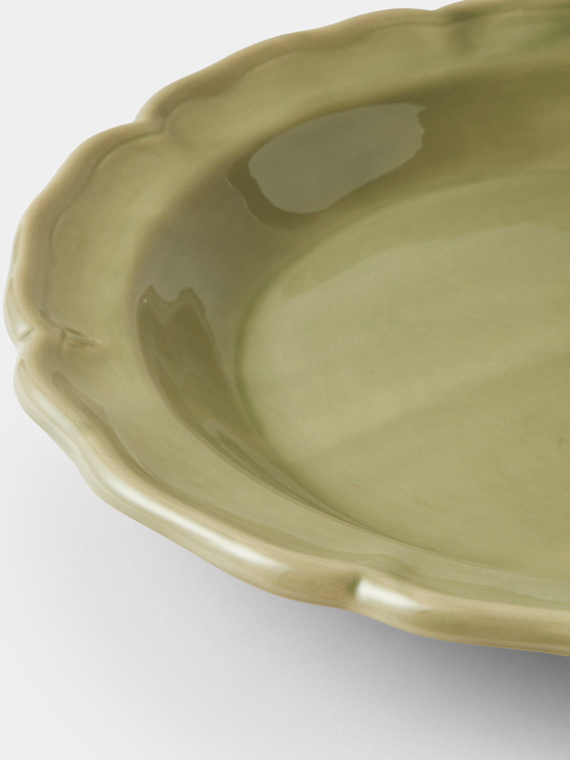 Maison Pichon Uzès - Provence Hand-Glazed Ceramic Serving Dish - Green - ABASK