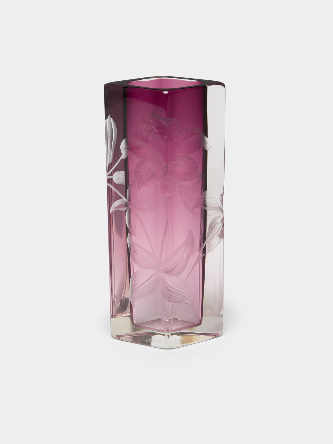 Antique and Vintage - 1900s Moser Hand-Engraved Cut Crystal Vase -  - ABASK - 