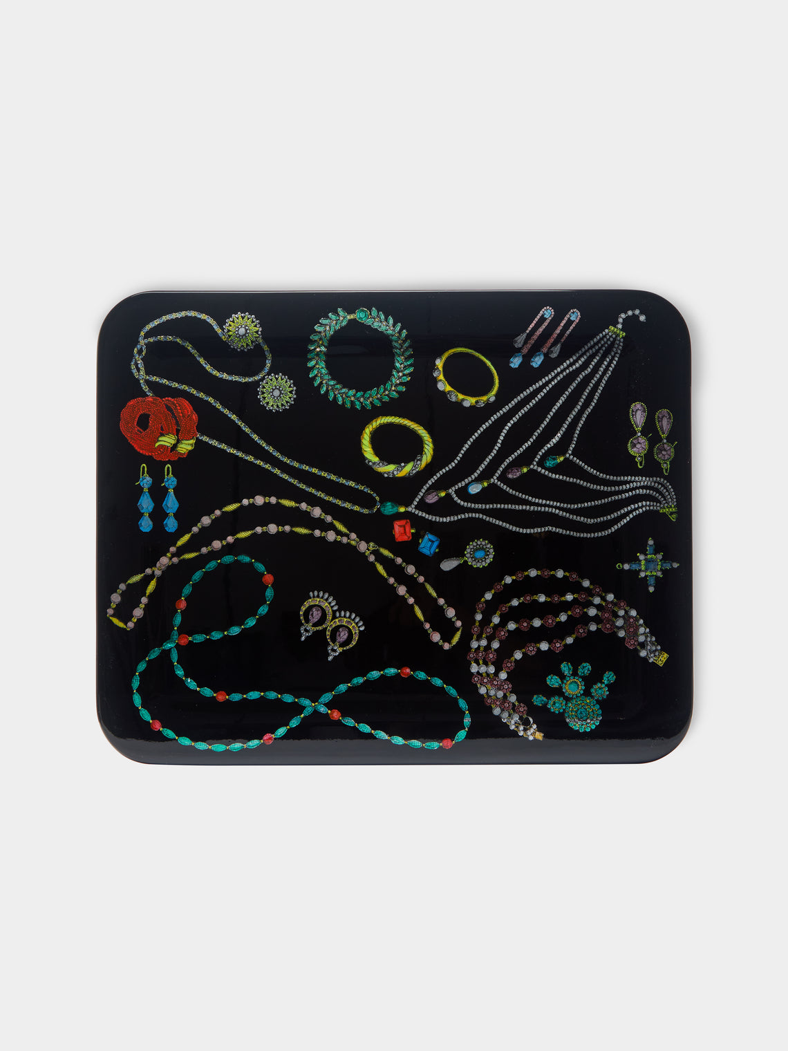 Fornasetti - Gioielli Hand-Painted Wood Tray -  - ABASK - 