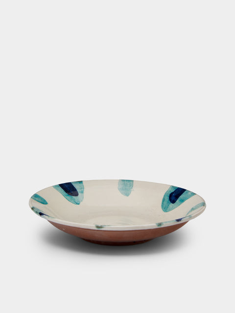 Anut - Wadi Hand-Painted Ceramic Deep Plates (Set of 4) -  - ABASK - 