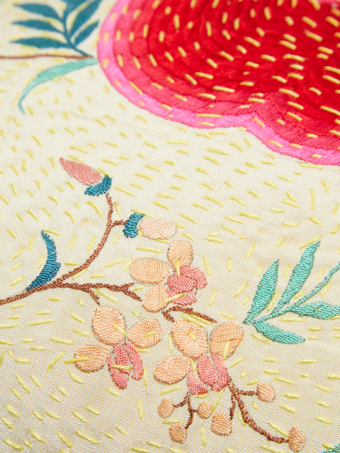 By Walid - 1920s Chinese Embroidery Silk Cushion -  - ABASK