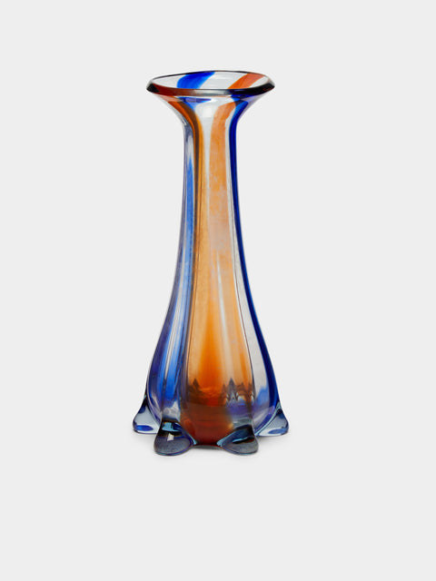 Antique and Vintage - Mid-Century Striped Glass Bud Vase -  - ABASK - 