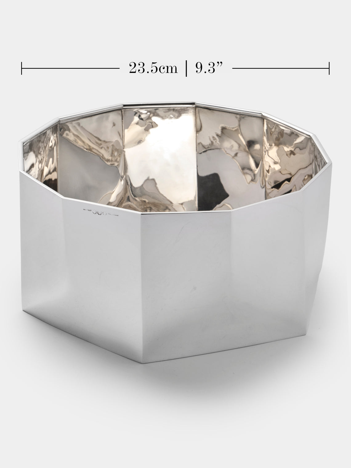 San Lorenzo - 1971 Afra and Tobia Scarpa Polygonal Sterling Silver Vase (9in/23.5cm) - Silver - ABASK