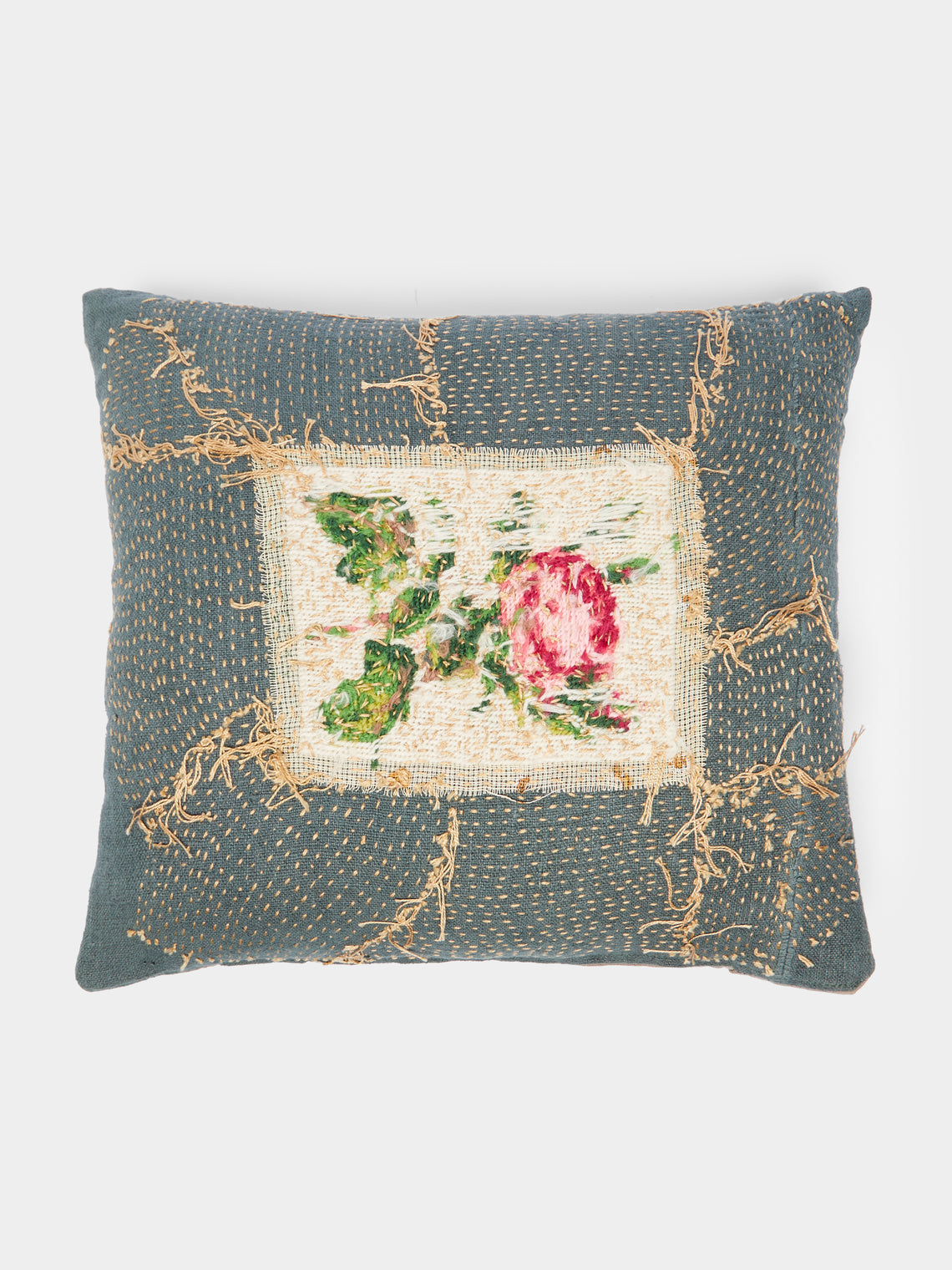 By Walid - 1920s Needlepoint Wool Cushion -  - ABASK - 