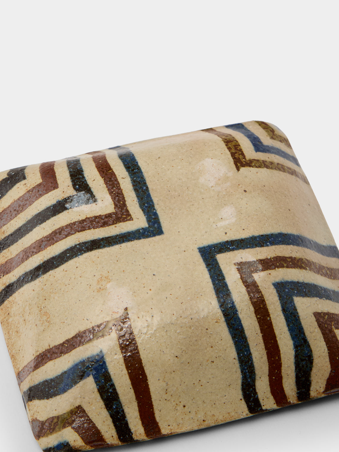 Makidani-gama - No. 1 Nerikomi Ceramic Square Plates – 6.5in/17cm (Set of 5) - Multiple - ABASK