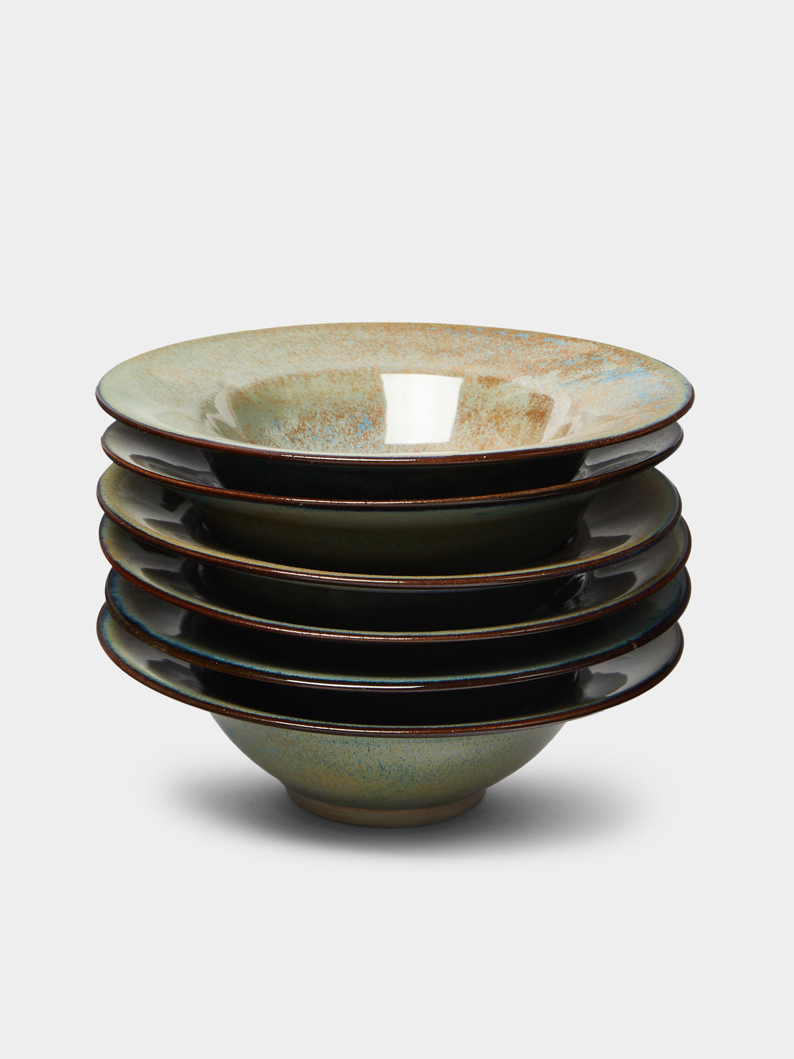 Mervyn Gers Ceramics - Hand-Glazed Ceramic Deep Bowls (Set of 6) -  - ABASK
