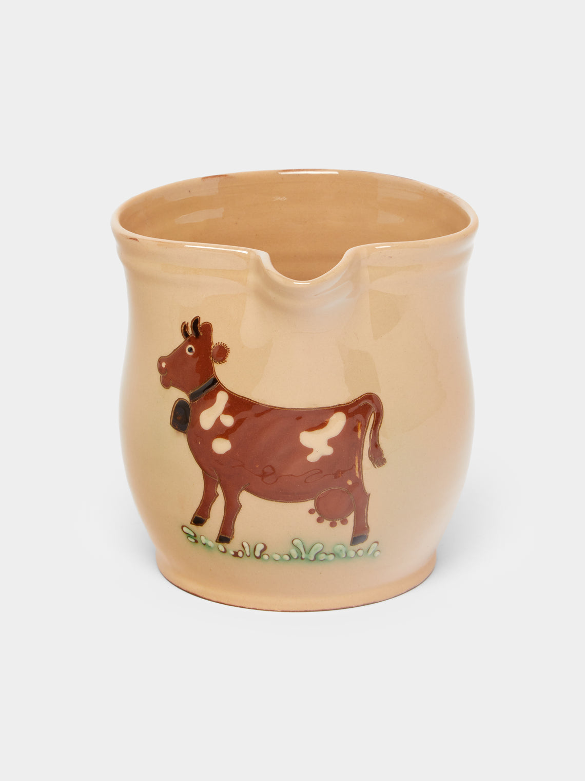 Poterie d’Évires - Cows Hand-Painted Ceramic Rounded Jug -  - ABASK
