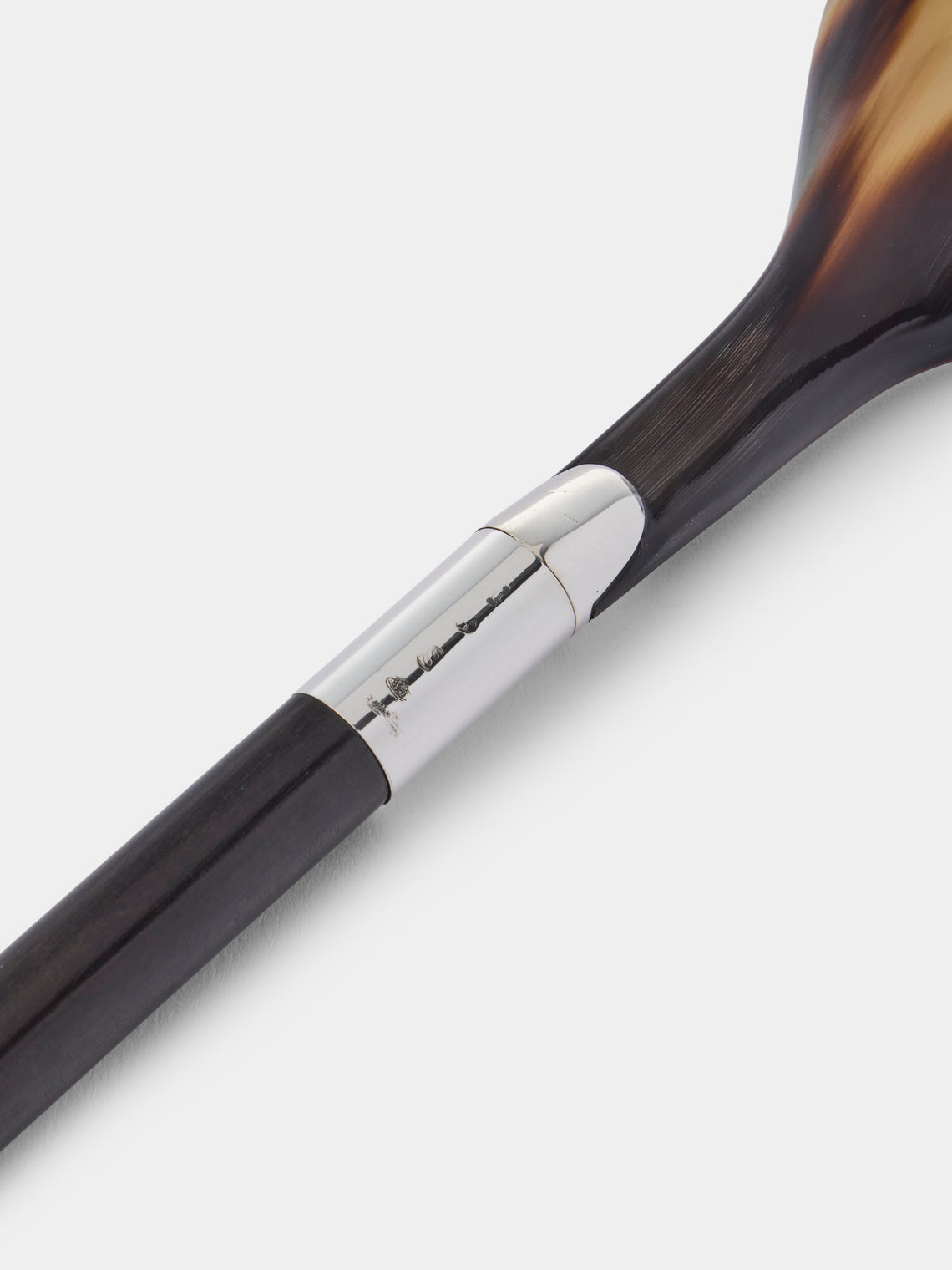 San Lorenzo - 1981 Afra and Tobia Scarpa Sterling Silver, Ebony and Horn Salad Servers (Set of 2) - Silver - ABASK