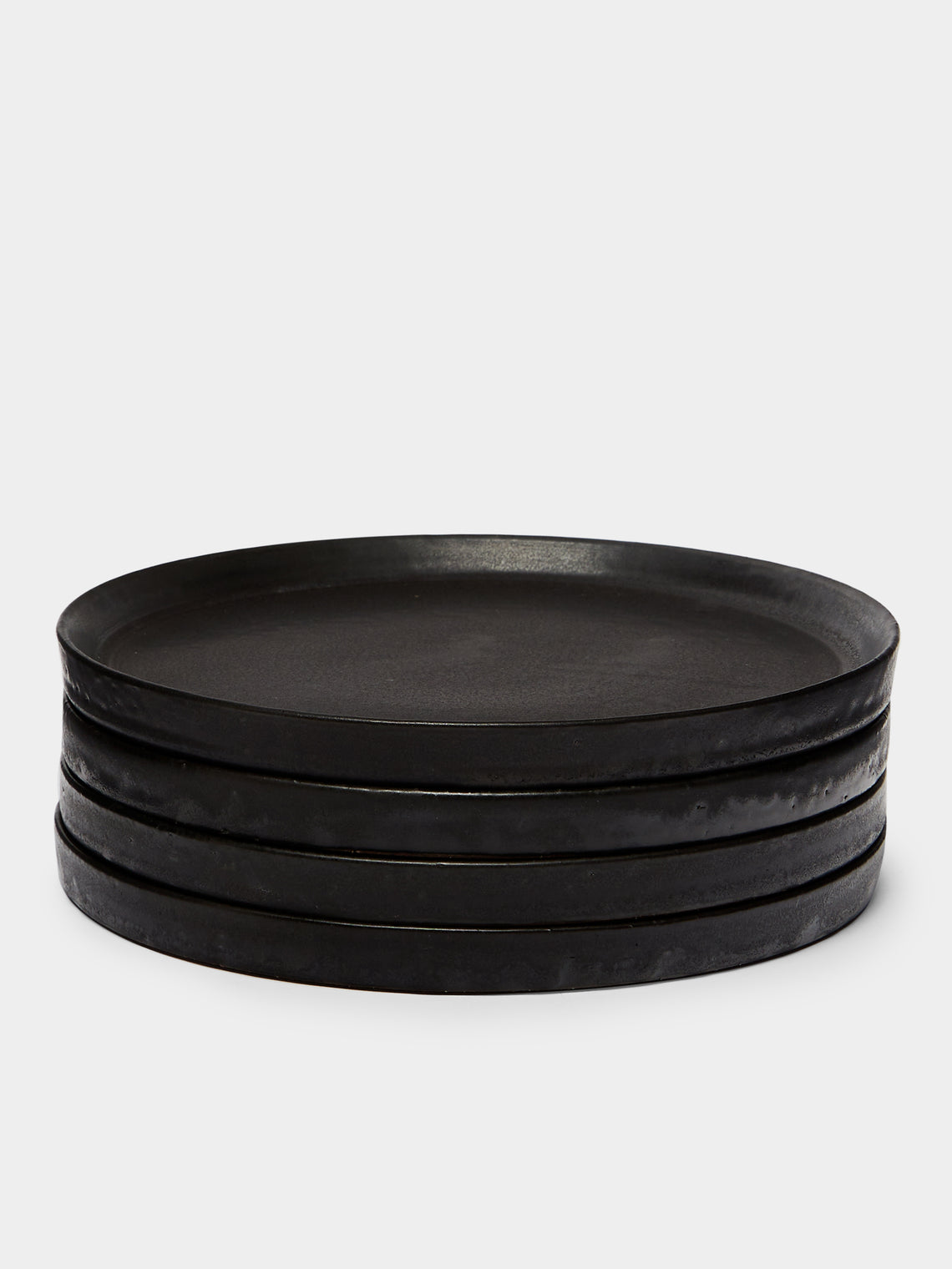 Lee Song-am - Black Clay Plates (Set of 4) -  - ABASK