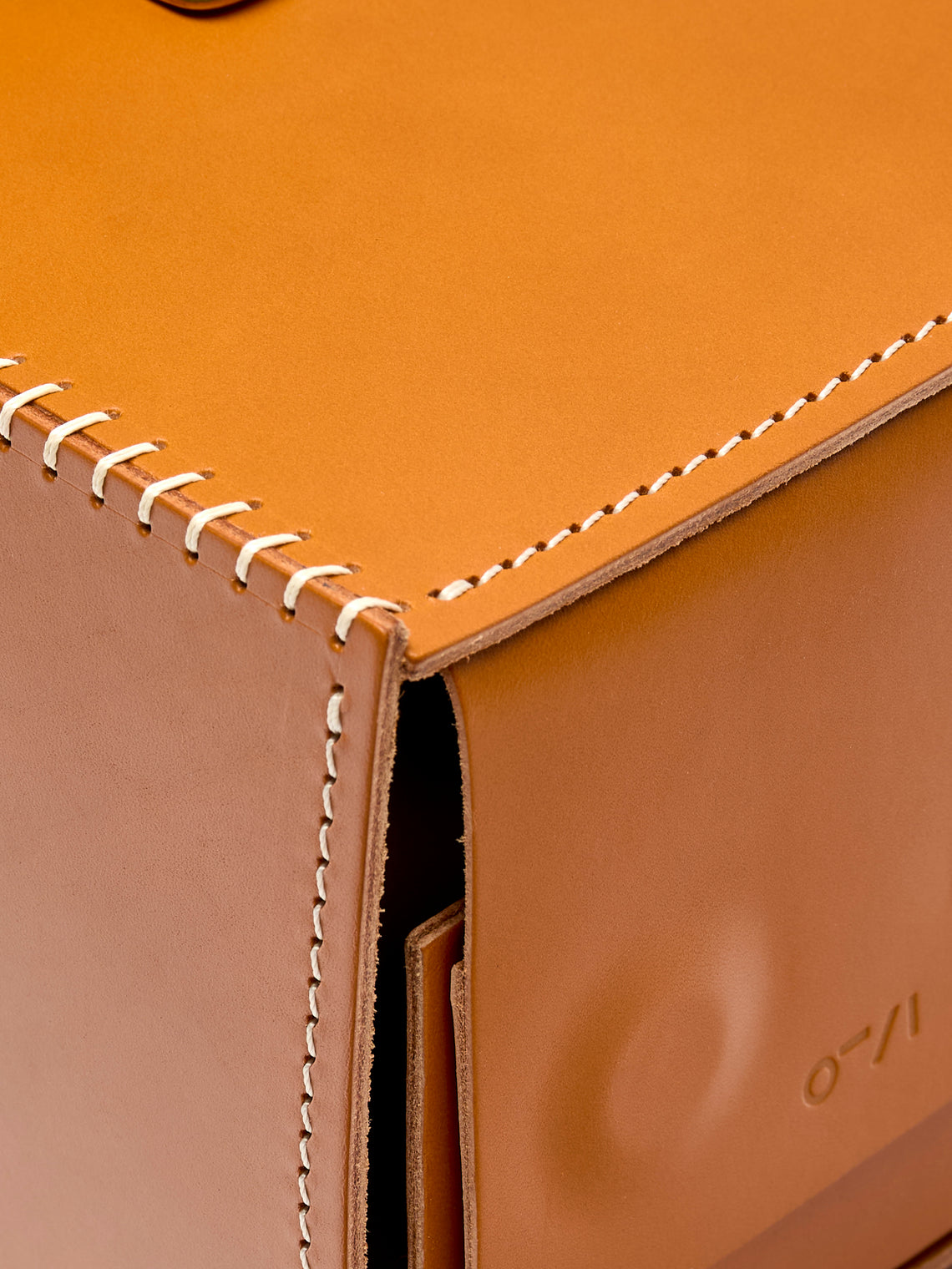 Otzi Studio - Eyelet Leather Tissue Box - Tan - ABASK