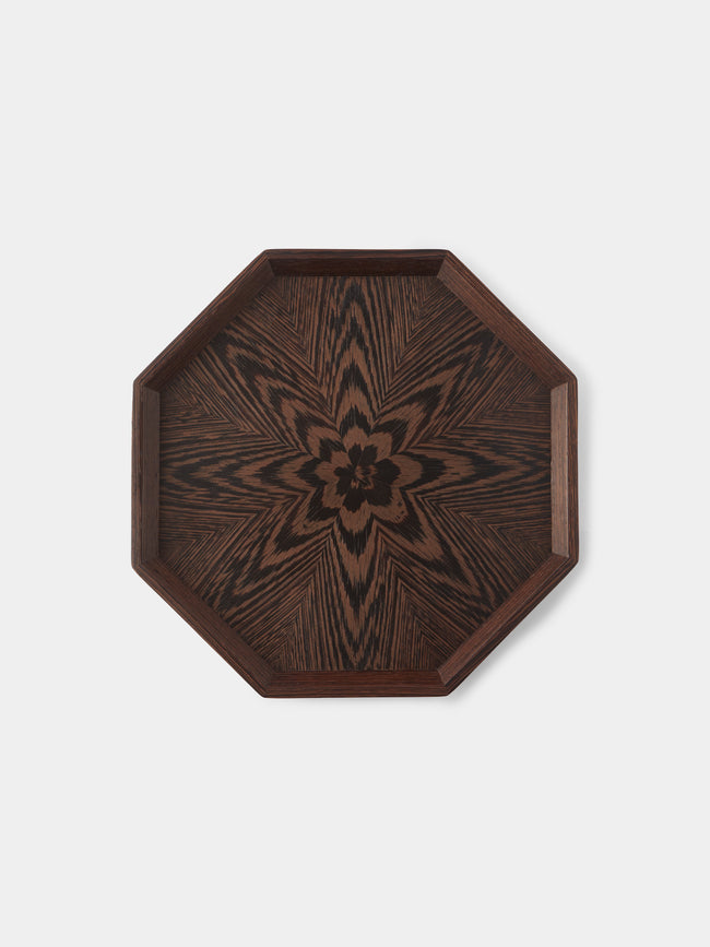 Mori Kougei - Poke Wenge Wood Square Tray (11in/27.5cm) - Brown - ABASK - 