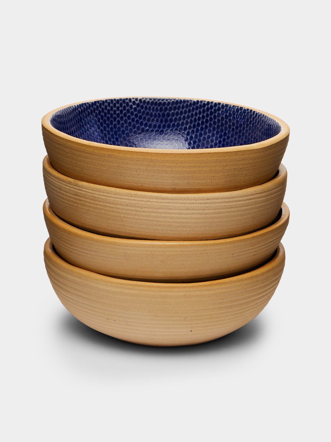 Terrafirma Ceramics - Hand-Printed Ceramic Soup Bowls (Set of 4) -  - ABASK