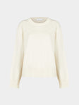 Ryan Roche - Cloud Cashmere and Silk Crew-Neck Sweater | Size: S - Ivory - ABASK - 