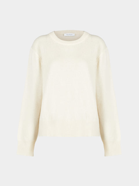 Ryan Roche - Cloud Cashmere and Silk Crew-Neck Sweater | Size: S - Ivory - ABASK - 