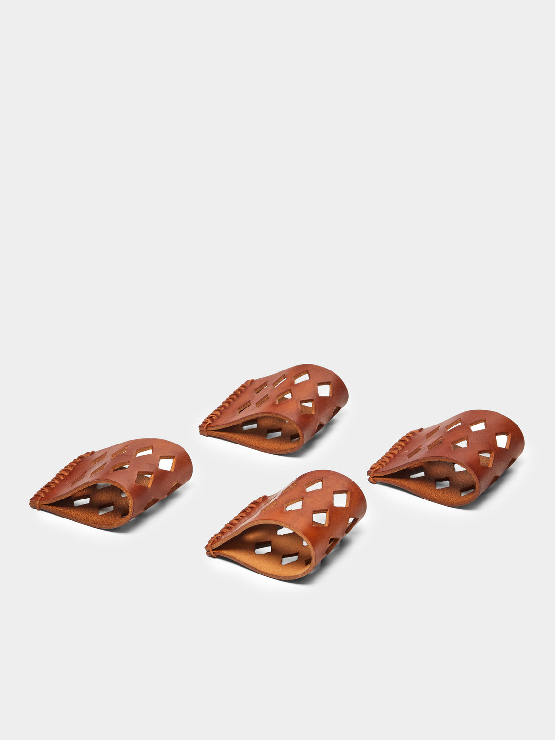 Peter Speliopoulos Projects - Hand-Stained Leather Napkin Rings (Set of 4) -  - ABASK
