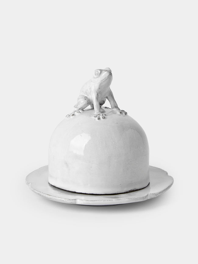 Astier de Villatte - Frog Hand-Glazed Ceramic Butter Dish - White - ABASK - 