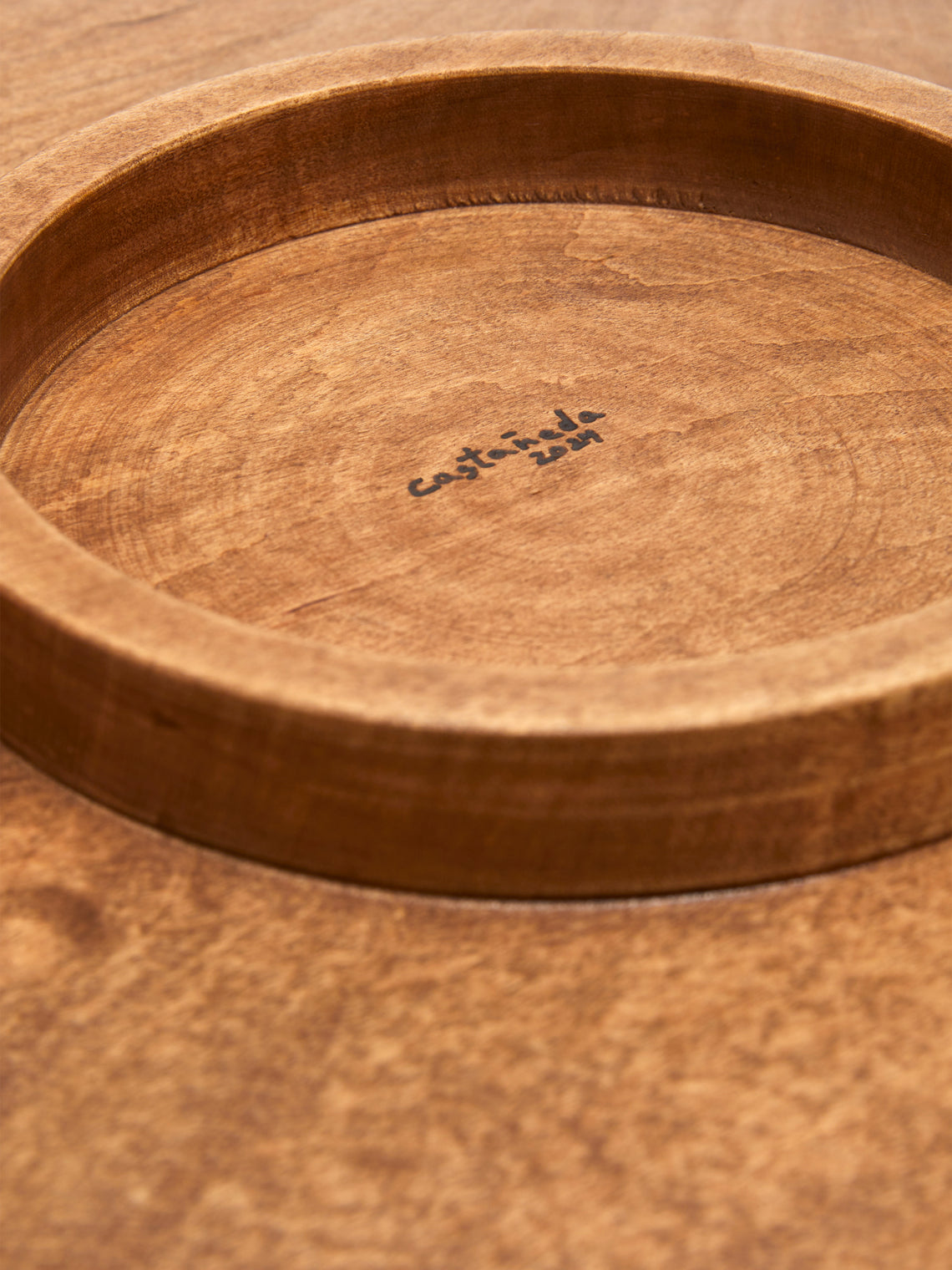 Abigail Castaneda - Wood Rolled-Edge Salad Bowl - Brown - ABASK