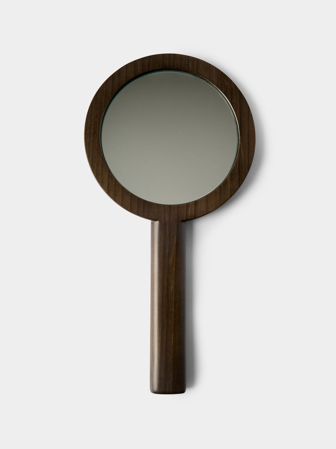 Silvia Furmanovich - Birds and Pomegranate Marquetry Wood Hand Mirror - Brown - ABASK