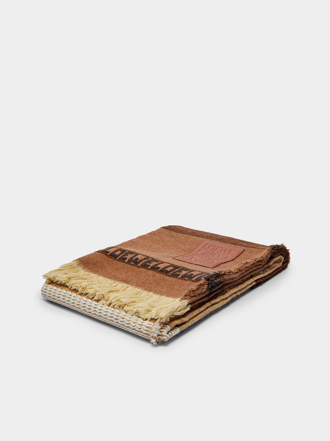Loewe Home - Wool and Linen Striped Blanket -  - ABASK