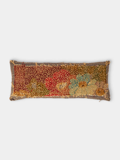 By Walid - 19th-Century Napolean III Aubusson Tapestry and Linen Cushion (19.5in/50cm) - Multiple - ABASK - 